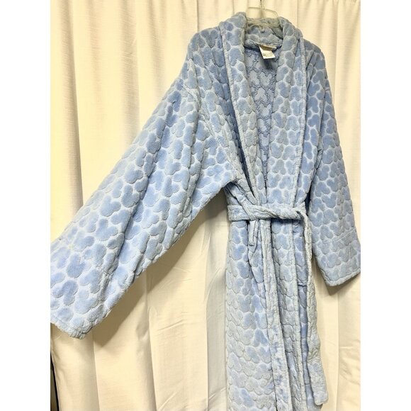 Walt Disney World Mickey Mouse Unisex Cotton Bath Robe Belt White One Size Vtg - Picture 5 of 5